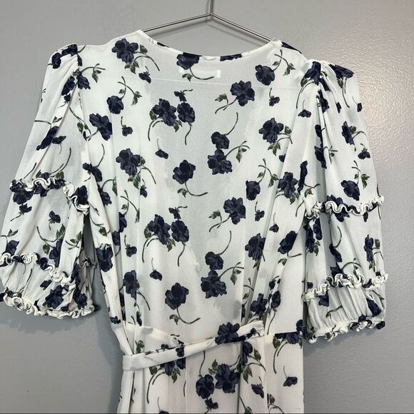 NEW REFORMATION Tanna In Blueberries Midi Dress - Picture 6 of 8